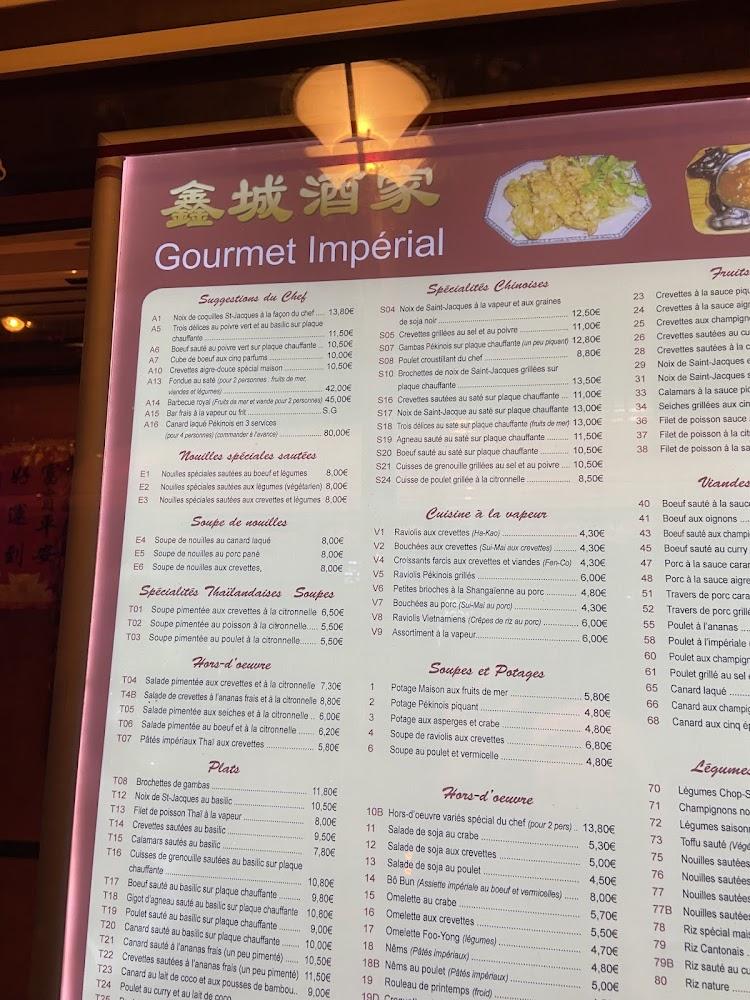 Gourmet Impérial - Menu Image 1